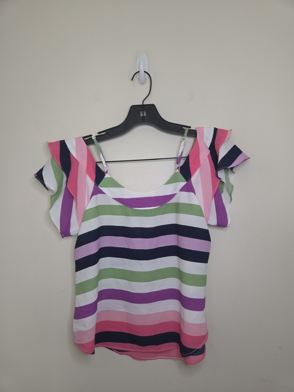 Women's 7th Avenue New York & Company Multicolor Striped Top Sz XXS Petite